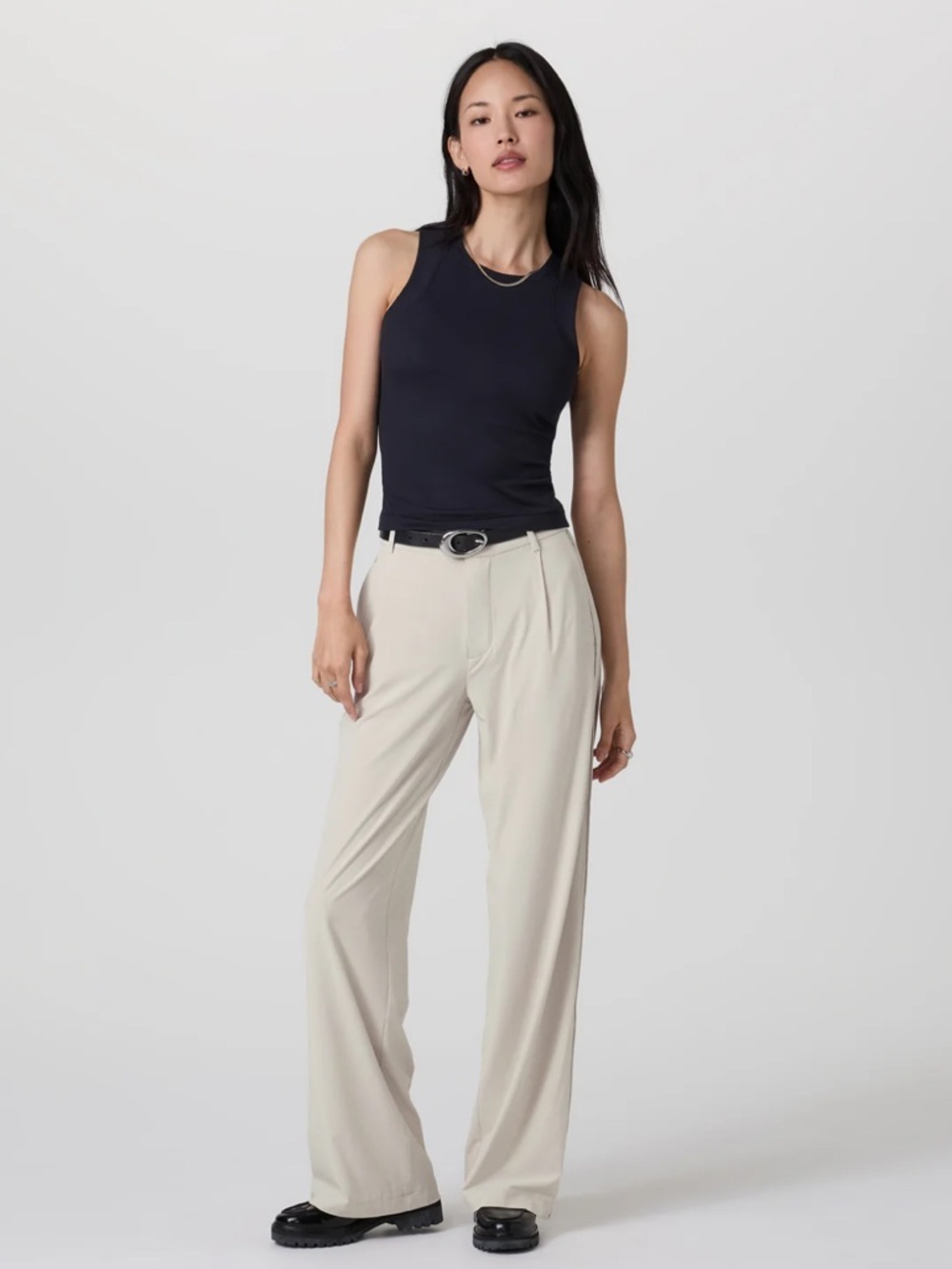 New Vuori Villa Wide Leg Trouser in Mushroom - XL
